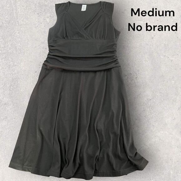 Sleeveless mock wrap dress size medium no brand - Picture 1 of 4